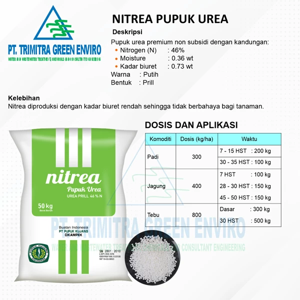 Nitrea Pupuk Urea 50kg Non Subsidi - Pupuk Kujang -  Pupuk Organik
